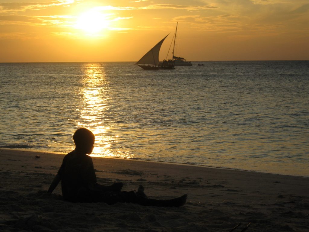 Atardecer en Zanzíbar.