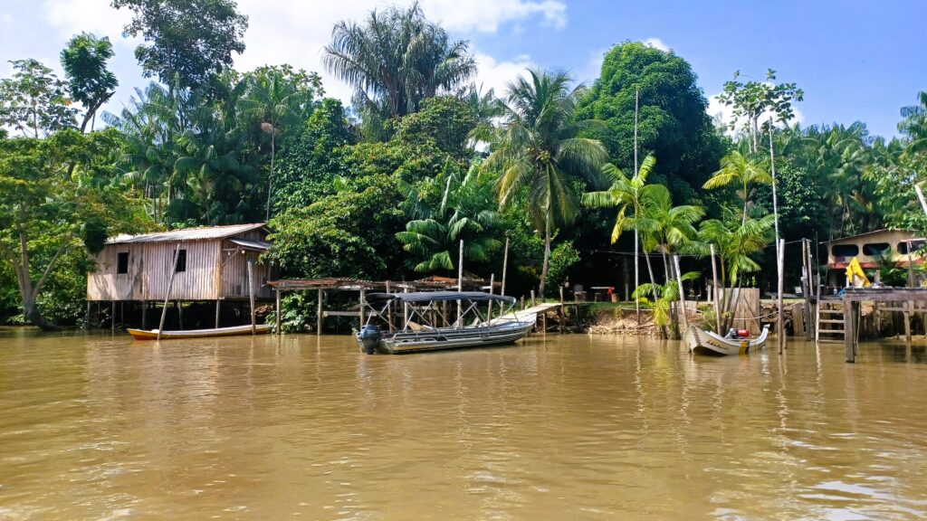 Canales o furos en la isla de Combu