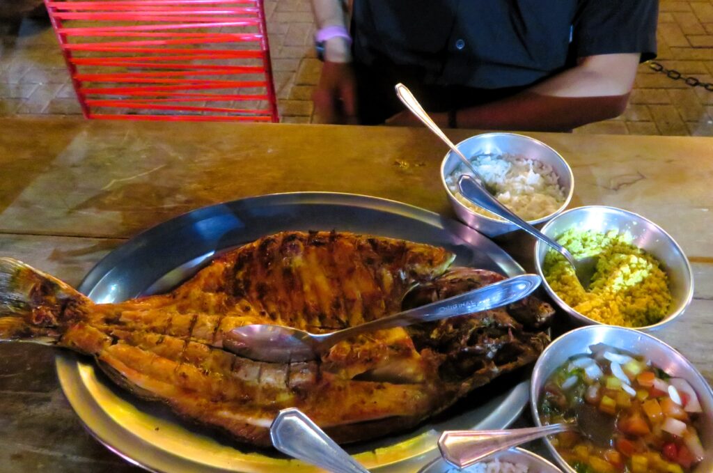 Tambaquí asado en Manaos